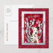 ジャック・ラッセル・パピー私のバレンタインデーのバージョン2 シーズンポストカード (正面/裏面)