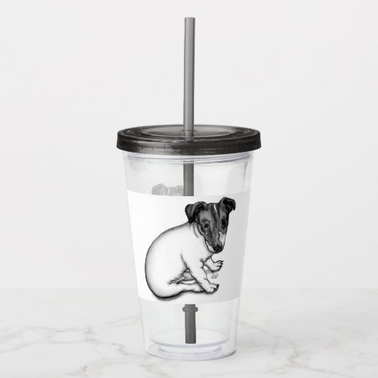 ジャック・ラッセル・パピー10歳 アクリルタンブラー (正面)