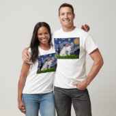 ジャック・ラッセル・ペア4 - 星空 Tシャツ (ユニセックス)
