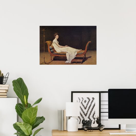 ジャック・ルイス・デイビッドによるマダム・レカマイエポートレート ポスター (ホームオフィス)