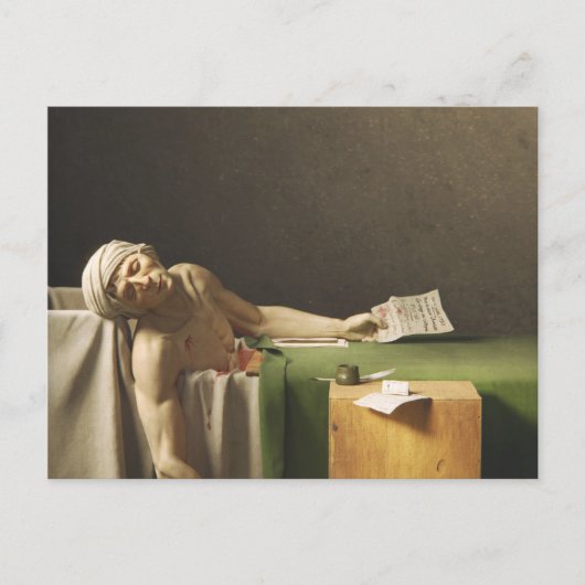 ジャック・ルイス・デイビッドによるマラトの死 ポストカード (正面)