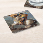 ジャック・ルイ・デビッド・ナポレオン・クロスザ・アルプス スクエアペーパーコースター (アングル)