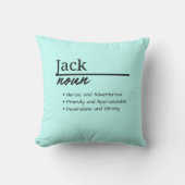 ジャック、男のパーソナライズされた子の名前定義 クッション (正面)