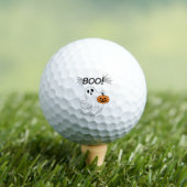 ジャック・o・ランタンと白い幽霊・ブー・ハロウィーン ゴルフボール (インサイチュ 木)