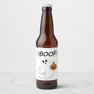 ジャック・o・ランタンと白い幽霊・ブー・ハロウィーン ビールラベル