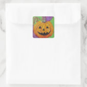 ジャック・O・ランタンのハロウィンステッカー スクエアシール (バッグ)