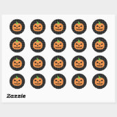 ジャック・O・ランタンのハロウィンステッカー ラウンドシール (シート)