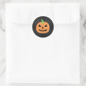 ジャック・O・ランタンのハロウィンステッカー ラウンドシール (バッグ)