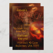 ジャック-O-ランタンチョーハウスハローウィンパーティ 招待状 (正面/裏面)