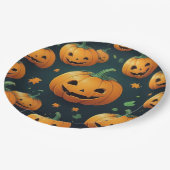 ジャック – O – ランタンデライト – パンプキンパターン ペーパープレート (アングル)