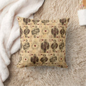 ジャックAceヴィンテージのハートのトランプの女王王 クッション (ブランケット)