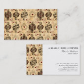 ジャックAceヴィンテージのハートのトランプの女王王 名刺 (正面/裏面)