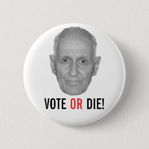 ジャックKevorkian: 投票はまたは死にます! 缶バッジ
