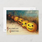 ジャックOのランタンのカボチャ干し草分野 ポストカード (正面/裏面)