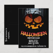ジャックO'ハローウィンパーティ招待状はがき インビテーションポストカード (正面/裏面)