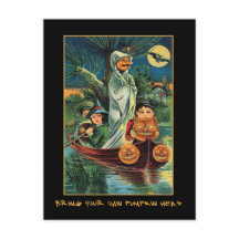 ジャックOランタンオンウォーターヴィンテージハロウィーン血