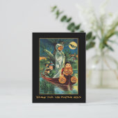 ジャックOランタンオンウォーターヴィンテージハロウィーン血 インビテーションポストカード (スタンド正面)