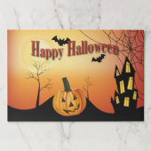ジャックO'ランタンハロウィンティアウェイ紙ランチョンマット ペーパーパッド (正面)