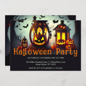 ジャックOランタンハローウィンパーティ招待状 招待状 (正面/裏面)