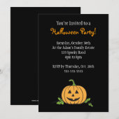 ジャック'Oランタンハローウィンパーティ 招待状 (正面/裏面)