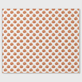 ジャックO'ランタンパンプキンハロウィーンベビーシャワー ラッピングペーパー (フラット)