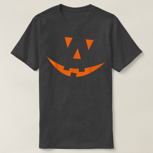 ジャックO'ランタンパンプキン顔ハロウィーンの衣装 Tシャツ (デザイン正面)