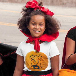 ジャックo'ランタンビック顔ハロウィンカボチャガール tシャツ