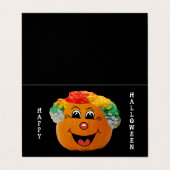 ジャックO'ランタンピエロ顔教室の交換カード 名刺 (外部フラット)