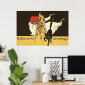 ジャックO'ランタン幽霊ブラックキャットコーンスターク ポスター (ホームオフィス)