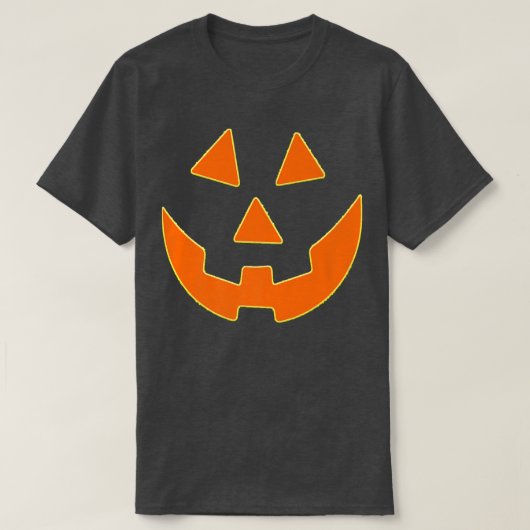 ジャックO'ランタン顔ジャイアントハロウィーンパンプキン Tシャツ (デザイン正面)
