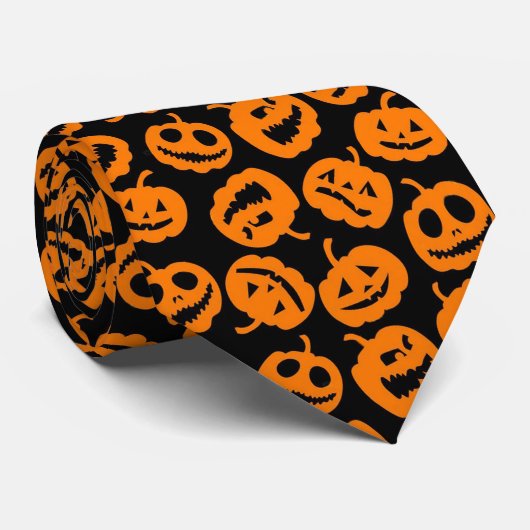 ジャックO'Lantern |のトリックの御馳走ハロウィンのカボチャ ネクタイ (ロール)