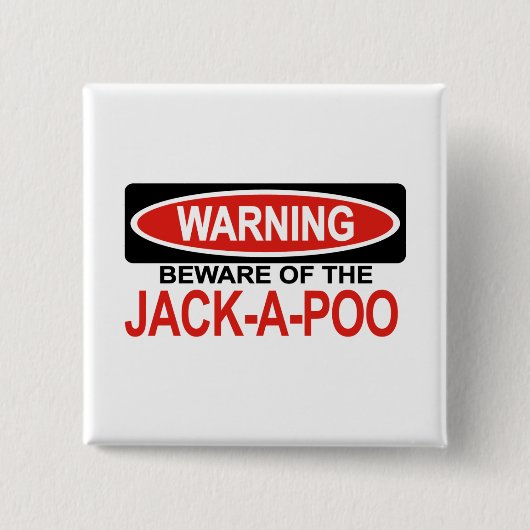 ジャックPooの用心して下さい 缶バッジ (正面)