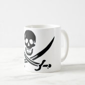 ジャックRackamの確実な海賊旗 コーヒーマグカップ (正面右)