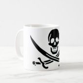 ジャックRackamの確実な海賊旗 コーヒーマグカップ (正面左)