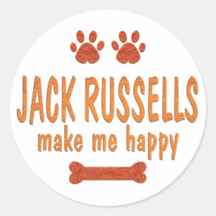 ジャックRussellsは私を幸せにさせます ラウンドシール