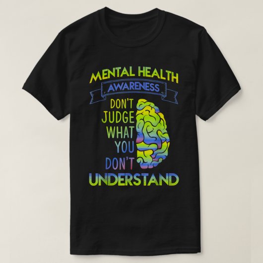 ジャッジしない – Mental Health認識度818 328 Tシャツ (デザイン正面)