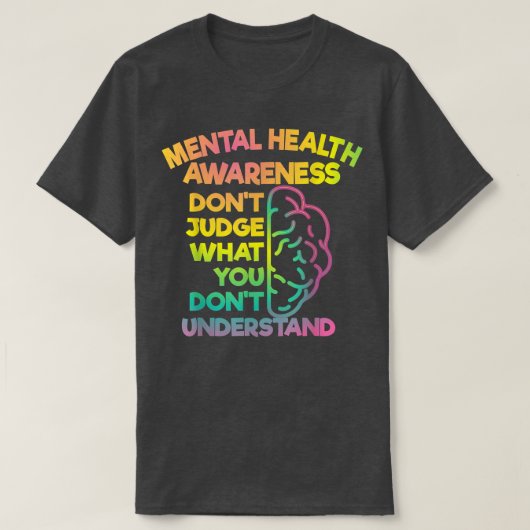 ジャッジしない – Mental Health認識度820 Tシャツ (デザイン正面)