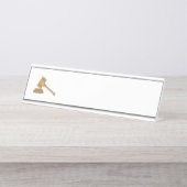 ジャッジズ·ガベル デスクネームプレート (正面)