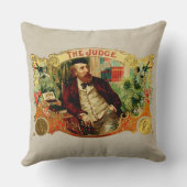 ジャッジヴィンテージシガーボックスラベル クッション (裏面)