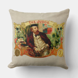 ジャッジヴィンテージシガーボックスラベル クッション