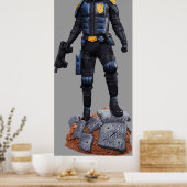 ジャッジ・ドッド・漫画・シャークター・ヒーロー ポスター (キッチン)