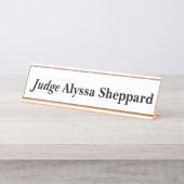 ジャッジ・ホワイト デスクネームプレート (正面)