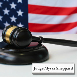 ジャッジ・ホワイト デスクネームプレート