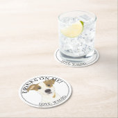 ジャッパーソナライズされたク・ラッセル・テリア結婚ズ ラウンドペーパーコースター (インサイチュ)