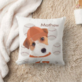 ジャッパーソナライズされたク・ラッセル・ドッグ・ベースボール・ジャージー クッション (ブランケット)