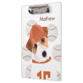 ジャッパーソナライズされたク・ラッセル・ドッグ・ベースボール・ジャージー クリップボード (左)