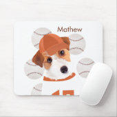 ジャッパーソナライズされたク・ラッセル・ドッグ・ベースボール・ジャージー マウスパッド (マウス)