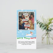 ジャッメリーク・ラッセル・テリア犬のクリスマスフォト シーズンカード (スタンド正面)