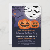 ジャッ不気味クオランタンハロウィーン誕生日パーティー 招待状 (正面)