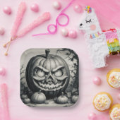 ジャッ不気味クオランタン ペーパープレート (パーティー)